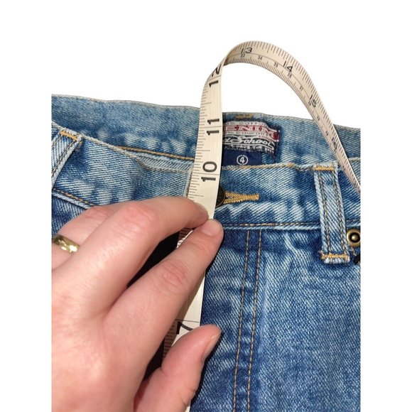 Vintage Y2K Old School Brand Jeans Size 4 Faux Snake Trim Straight Button Fly - Picture 9 of 10